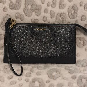 Coach Glittering Black Wristlet
